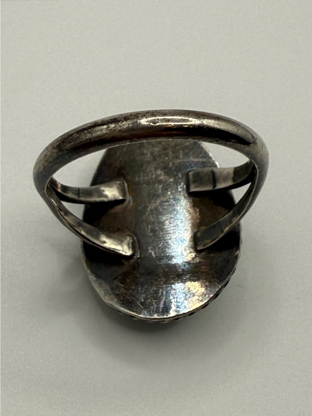Vintage Navajo Sterling Silver Turquoise Ring 925 size 6.5 Really pretty stone! - Picture 10 of 14